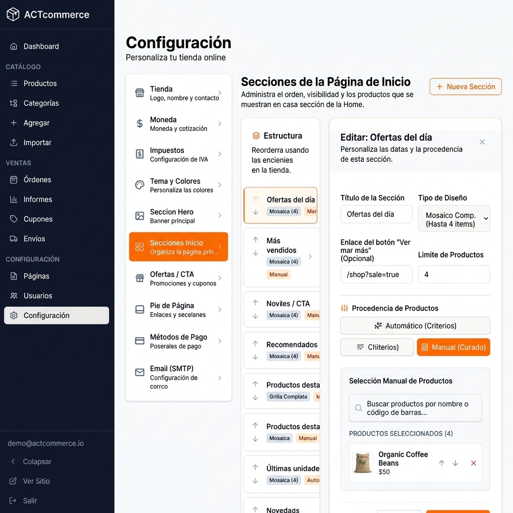 ACTcommerce Interface Showcase 3