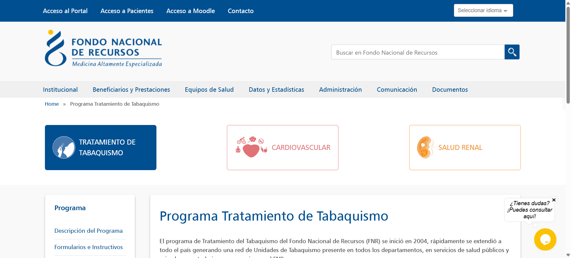 Fondo Nacional de Recursos - Captura 1